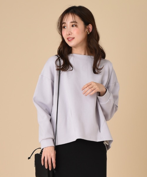 INTERPLANET（インタープラネット）の「ダンボールＢＡＣＫボタン布帛ドッキングプルオーバー（Tシャツ/カットソー・レディース・ブラック/パープル/ライトグレー・FREE）」の13枚目の写真