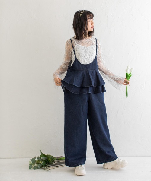 Mysa&Liina（ミーサリーナ）の「インナー付きシアーレースブラウス（シャツ/ブラウス・レディース・ブラック/オフホワイト・M）」の4枚目の写真