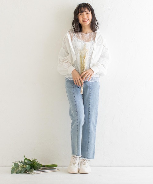 Mysa&Liina（ミーサリーナ）の「インナー付きシアーレースブラウス（シャツ/ブラウス・レディース・ブラック/オフホワイト・M）」の16枚目の写真