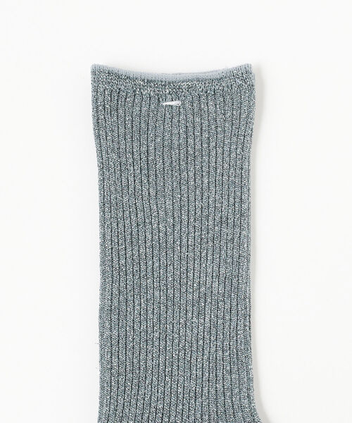 BEAMS LIGHTS(ビームスライツ)の「BEAMS LIGHTS / グリッター リブ ソックス(ソックス/靴下・レディース・ブラック/シルバー・ONE SIZE)」の3枚目の写真