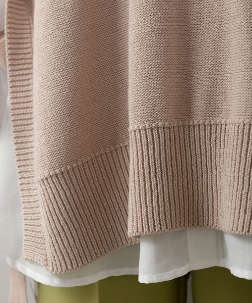 SpRay（スプレイ）の「サイドリボンニットベスト（ベスト・レディース・ブルー/ブラック/モカ/チャコールグレー/グレイッシュベージュ・FREE）」の18枚目の写真