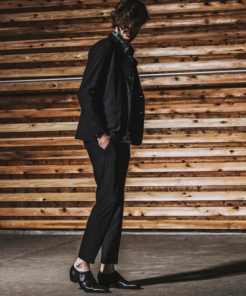 NO ID.(ノーアイディ)の「mj7811- メッシュジャージー2B-JKT ジャケット(テーラードジャケット・メンズ・ネイビー/ブラック・1/2)」の11枚目の写真