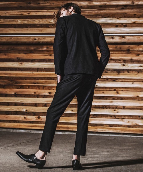 NO ID.(ノーアイディ)の「mj7811- メッシュジャージー2B-JKT ジャケット(テーラードジャケット・メンズ・ネイビー/ブラック・1/2)」の12枚目の写真