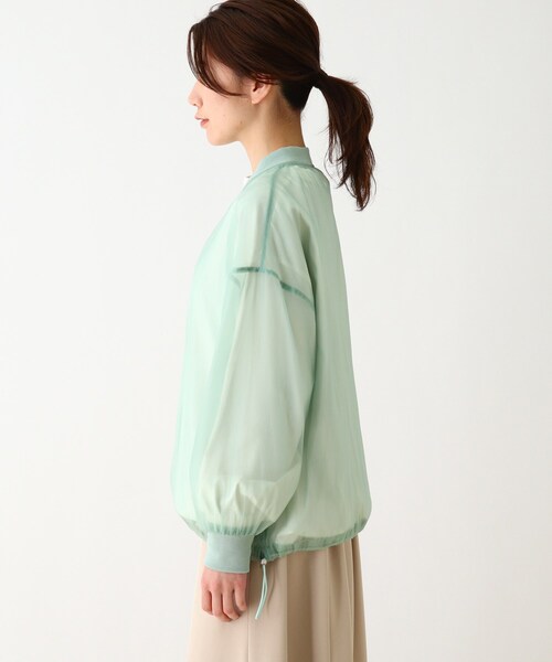 Cutie Blonde（キューティーブロンド）の「◆シアーリブブルゾン（ブルゾン・レディース・ブラック/ライトグリーン/ナチュラル・01/02/03）」の9枚目の写真