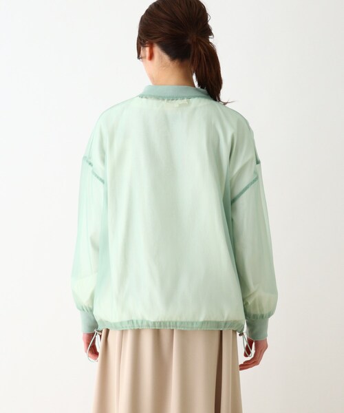 Cutie Blonde（キューティーブロンド）の「◆シアーリブブルゾン（ブルゾン・レディース・ブラック/ライトグリーン/ナチュラル・01/02/03）」の11枚目の写真