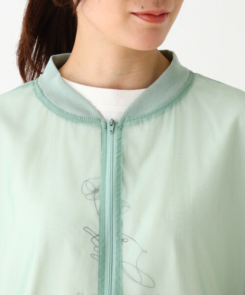Cutie Blonde（キューティーブロンド）の「◆シアーリブブルゾン（ブルゾン・レディース・ブラック/ライトグリーン/ナチュラル・01/02/03）」の12枚目の写真