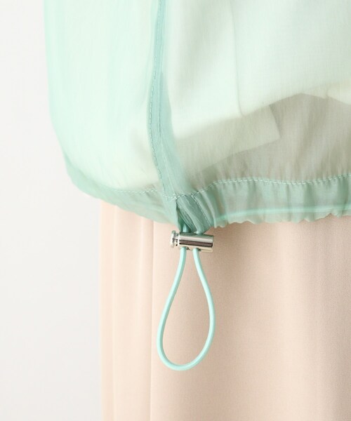 Cutie Blonde（キューティーブロンド）の「◆シアーリブブルゾン（ブルゾン・レディース・ブラック/ライトグリーン/ナチュラル・01/02/03）」の6枚目の写真