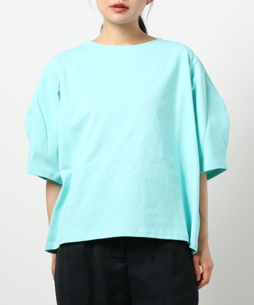 ABITOKYO(アビトーキョー)の「五分袖ボリュームスリーブビックTee(Tシャツ/カットソー・レディース・ホワイト/ブラック/ライトグリーン/ピンク/サックスブルー/ネイビー/ライトグレー/ダークグレー・FREE)」の11枚目の写真