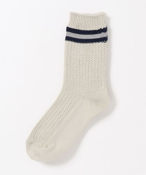 Samansa Mos2(サマンサ モスモス)の「ライン入りワッフルソックス(ソックス/靴下・レディース・ミント/モカ/キナリ・フリ-)」の3枚目の写真