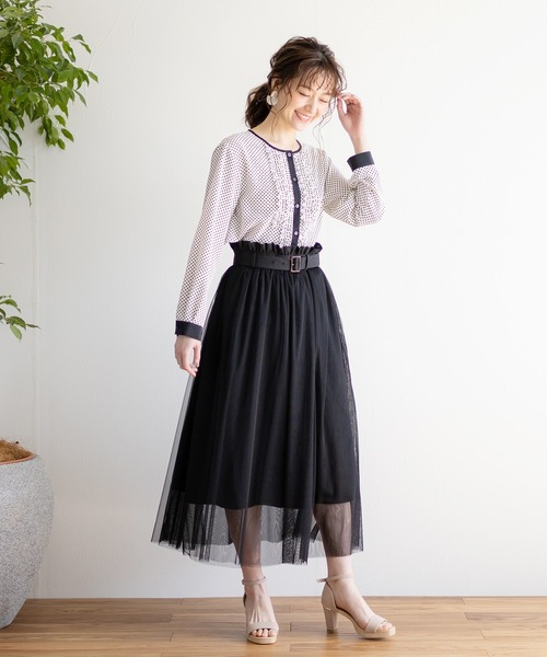 White Collection(ホワイトコレクション)の「【2021SS新作】チュール重ねボリュームスカート(スカート・レディース・アイボリー/ブラック/ライトベージュ・FREE)」の22枚目の写真