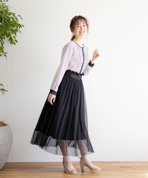 White Collection(ホワイトコレクション)の「【2021SS新作】チュール重ねボリュームスカート(スカート・レディース・アイボリー/ブラック/ライトベージュ・FREE)」の20枚目の写真