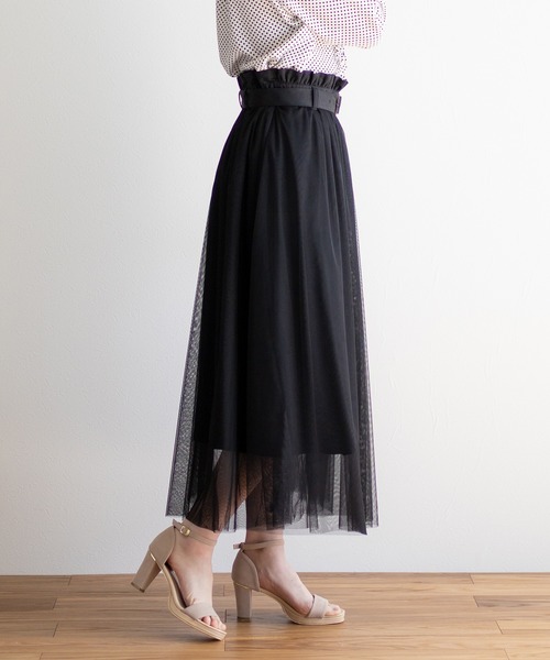 White Collection(ホワイトコレクション)の「【2021SS新作】チュール重ねボリュームスカート(スカート・レディース・アイボリー/ブラック/ライトベージュ・FREE)」の8枚目の写真