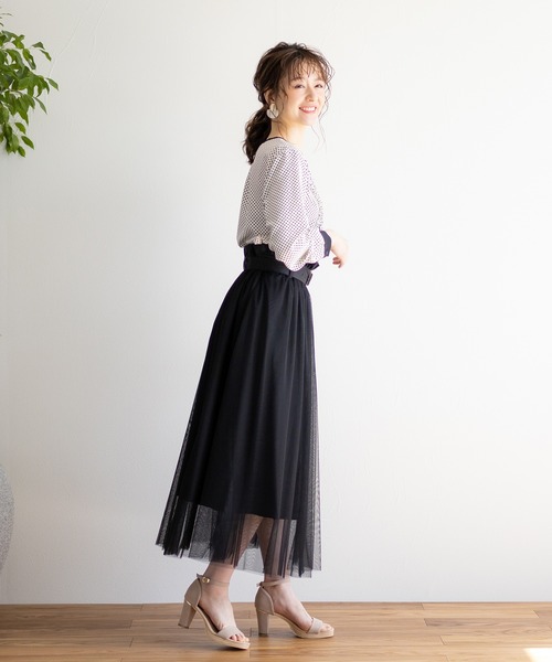 White Collection(ホワイトコレクション)の「【2021SS新作】チュール重ねボリュームスカート(スカート・レディース・アイボリー/ブラック/ライトベージュ・FREE)」の17枚目の写真