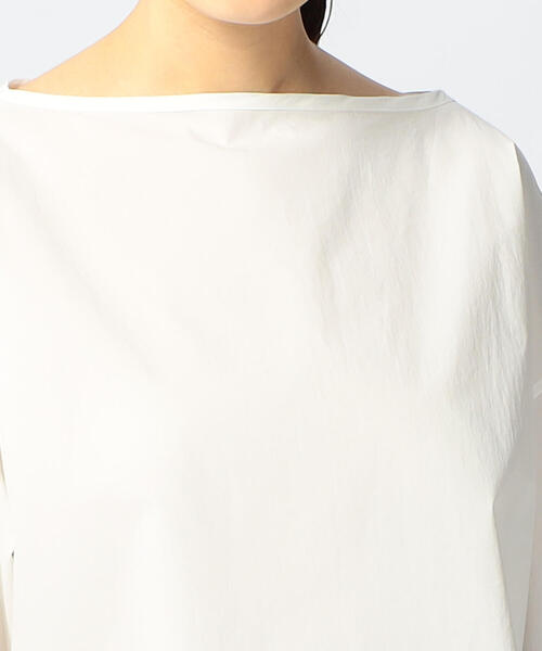 EDITION（エディション）の「【WEB限定】ORGANIC TYPEWRITER サイドギャザープルオーバー（シャツ/ブラウス・レディース・ホワイト/ブラック・FREE）」の7枚目の写真