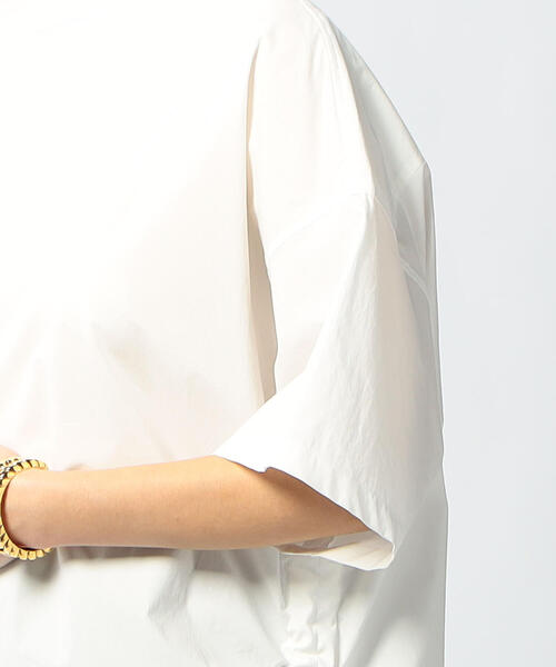 EDITION（エディション）の「【WEB限定】ORGANIC TYPEWRITER サイドギャザープルオーバー（シャツ/ブラウス・レディース・ホワイト/ブラック・FREE）」の15枚目の写真