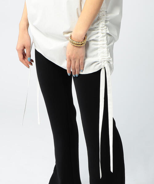 EDITION（エディション）の「【WEB限定】ORGANIC TYPEWRITER サイドギャザープルオーバー（シャツ/ブラウス・レディース・ホワイト/ブラック・FREE）」の12枚目の写真