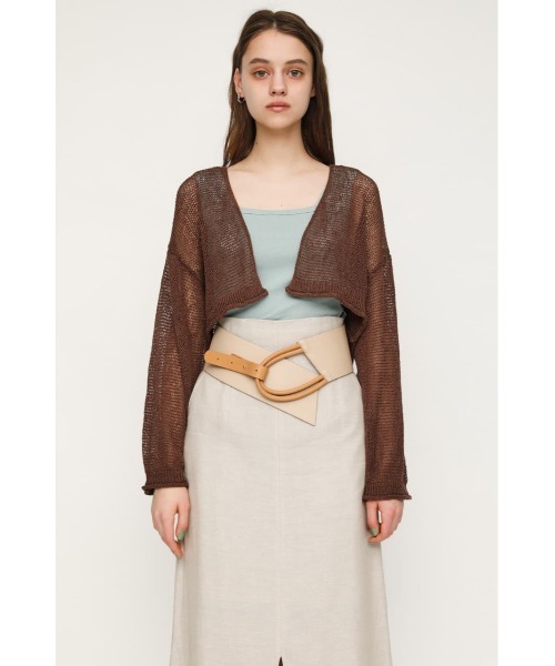 SLY（スライ）の「MESH YARN/CROP C/D メッシュ ヤーン カーディガン（カーディガン/ボレロ・レディース・ブラック/ブラウン/オレンジ・FREE）」の17枚目の写真