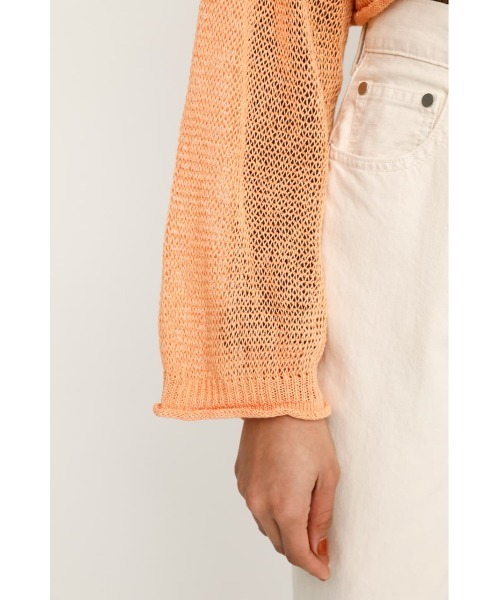 SLY（スライ）の「MESH YARN/CROP C/D メッシュ ヤーン カーディガン（カーディガン/ボレロ・レディース・ブラック/ブラウン/オレンジ・FREE）」の21枚目の写真
