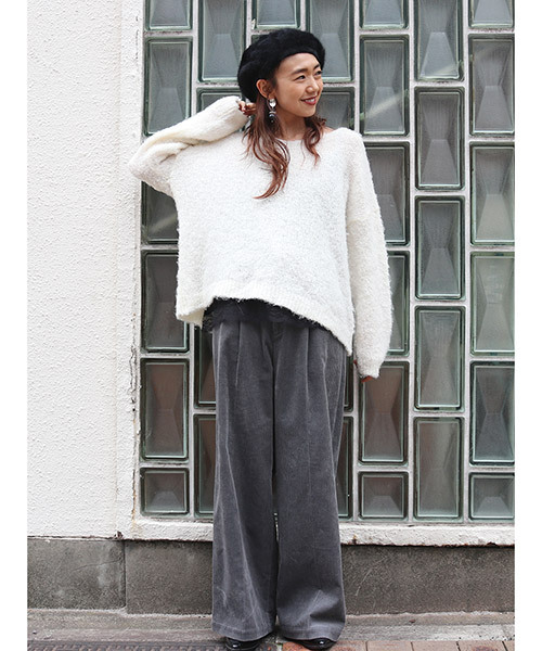 Ungrid（アングリッド）の「Vネックニット（ニット/セーター・レディース・ベージュ・FREE）」の9枚目の写真