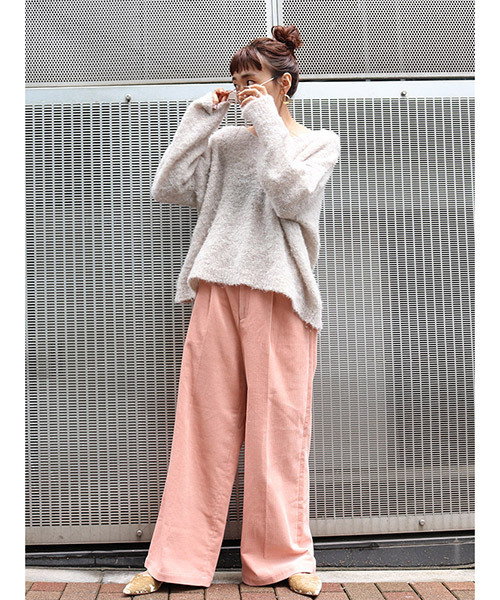 Ungrid（アングリッド）の「Vネックニット（ニット/セーター・レディース・ベージュ・FREE）」の10枚目の写真