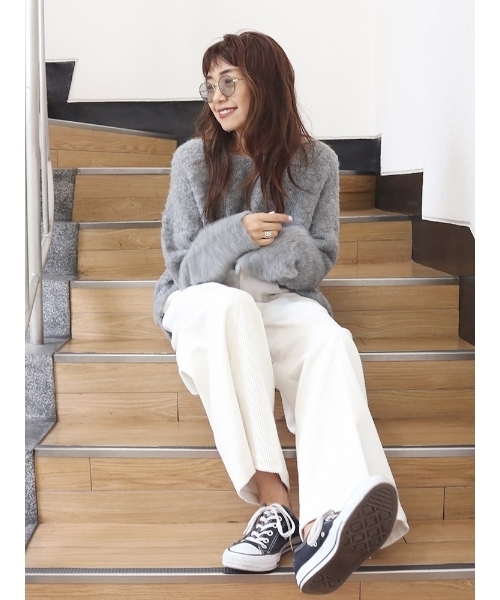 Ungrid（アングリッド）の「Vネックニット（ニット/セーター・レディース・ベージュ・FREE）」の13枚目の写真