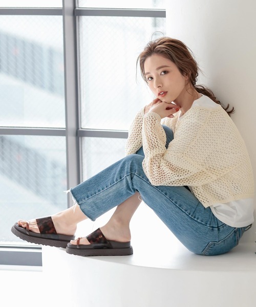 KOBE LETTUCE(コウベレタス)の「PVC厚底クリアサンダル(サンダル・レディース・ブラック/ブラウン/ホワイト/シルバー・L/LL/S/M)」の11枚目の写真