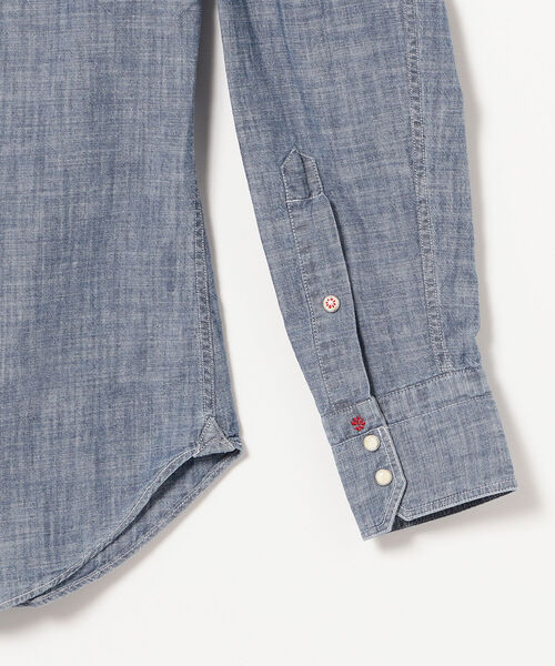 BOLZONELLA（ボルゾネッラ）の「BOLZONELLA / シャンブレー ウエスタンシャツ（シャツ/ブラウス・メンズ・ブルー系その他4・38/40/39/37）」の4枚目の写真