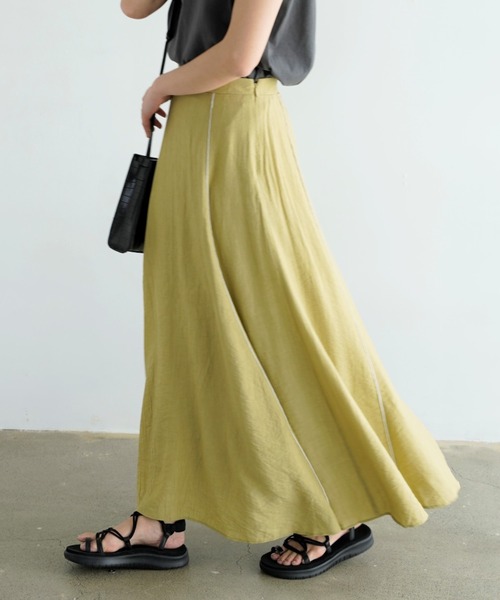 Chiaro（キアロ）の「楊柳マーメイドスカート（スカート・レディース・オリーブ/アイボリー/ベージュ・FREE）」の3枚目の写真