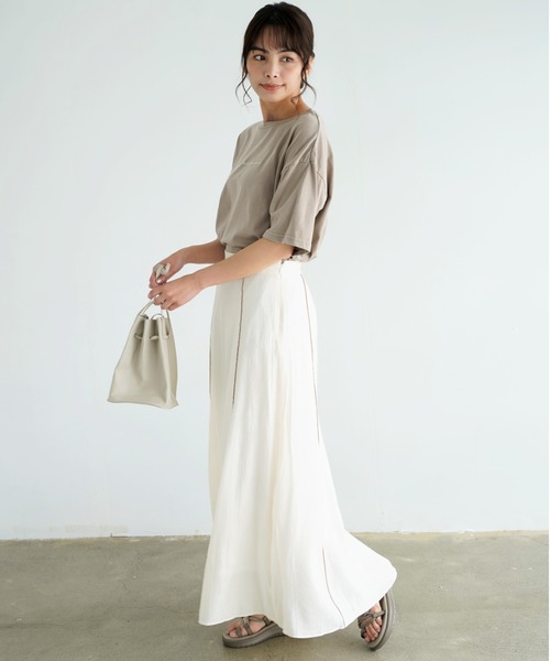 Chiaro（キアロ）の「楊柳マーメイドスカート（スカート・レディース・オリーブ/アイボリー/ベージュ・FREE）」の7枚目の写真