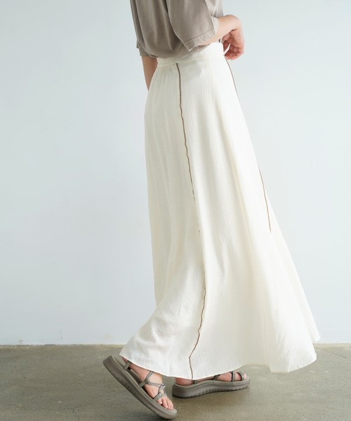Chiaro（キアロ）の「楊柳マーメイドスカート（スカート・レディース・オリーブ/アイボリー/ベージュ・FREE）」の8枚目の写真
