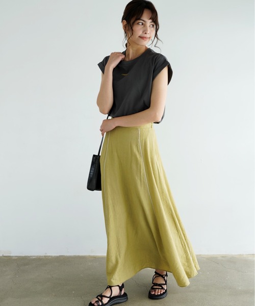 Chiaro（キアロ）の「楊柳マーメイドスカート（スカート・レディース・オリーブ/アイボリー/ベージュ・FREE）」の12枚目の写真