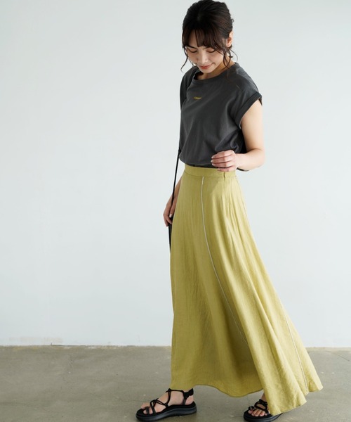 Chiaro（キアロ）の「楊柳マーメイドスカート（スカート・レディース・オリーブ/アイボリー/ベージュ・FREE）」の13枚目の写真