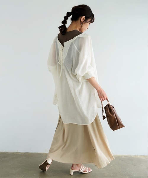 Chiaro（キアロ）の「楊柳マーメイドスカート（スカート・レディース・オリーブ/アイボリー/ベージュ・FREE）」の22枚目の写真