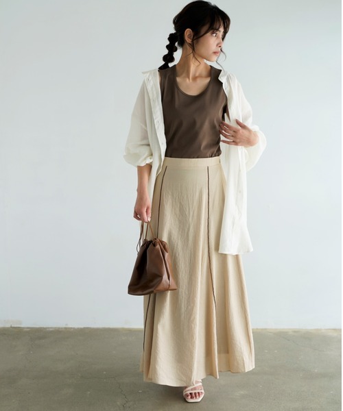 Chiaro（キアロ）の「楊柳マーメイドスカート（スカート・レディース・オリーブ/アイボリー/ベージュ・FREE）」の18枚目の写真