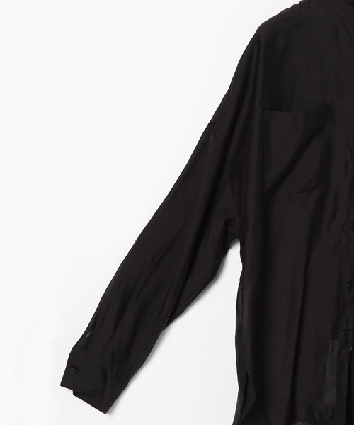 PAGEBOY（ページボーイ）の「シアーBIGシャツロングスリーブ（シャツ/ブラウス・レディース・オフホワイト/ブラック/オリーブ/グレイッシュベージュ・FREE）」の6枚目の写真