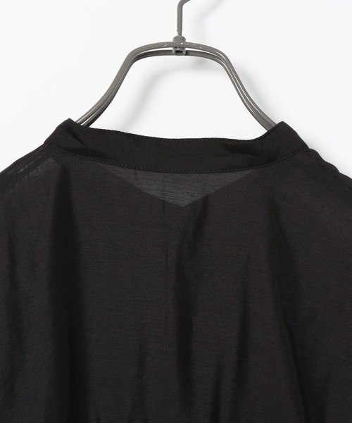 PAGEBOY（ページボーイ）の「シアーBIGシャツロングスリーブ（シャツ/ブラウス・レディース・オフホワイト/ブラック/オリーブ/グレイッシュベージュ・FREE）」の11枚目の写真