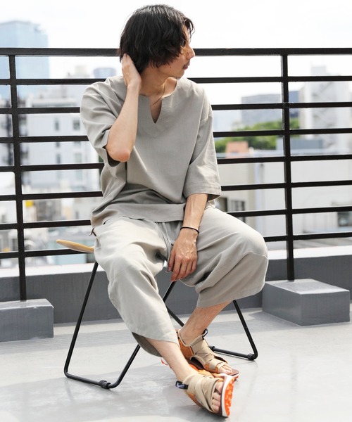 8(eight)（エイト）の「綿麻サルエルクロップドパンツ