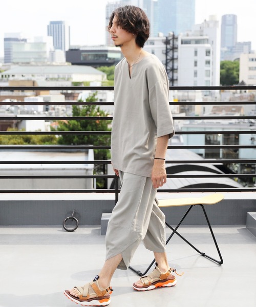 8(eight)（エイト）の「綿麻サルエルクロップドパンツ