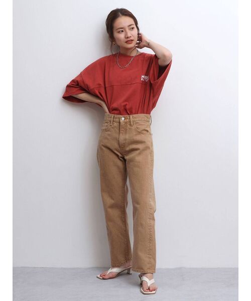 Ungrid(アングリッド)の「バックロゴルーズTee(Tシャツ/カットソー・レディース・チャコールグレー/レッド/オフホワイト・FREE)」の7枚目の写真