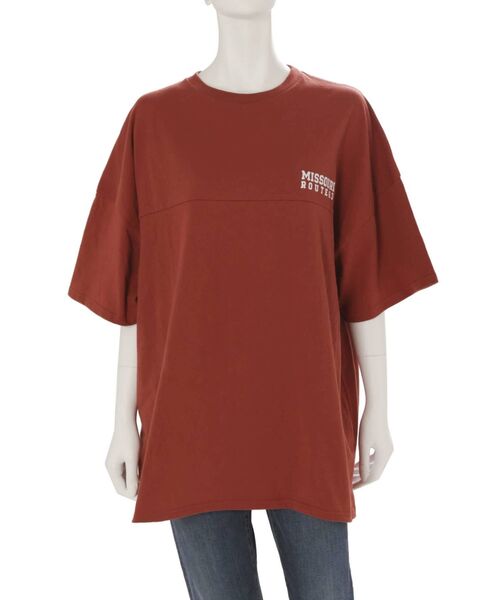 Ungrid(アングリッド)の「バックロゴルーズTee(Tシャツ/カットソー・レディース・チャコールグレー/レッド/オフホワイト・FREE)」の6枚目の写真