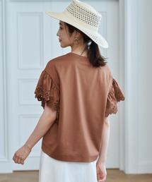 ANAYI モクロディ 刺繍 ソデフリル プルオーバー 38 黒 ANAYI モクロディ 刺繍 ソデフリル プルオーバー 38 黒 - メルカリ