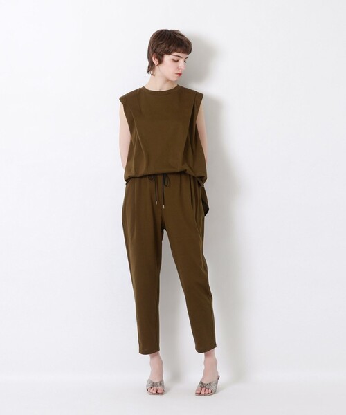 LOVELESS（ラブレス）の「カットコンビジャンプスーツ（つなぎ/オールインワン・レディース・ブラック/グリーン系その他3/グリーン系その他7・36）」の6枚目の写真