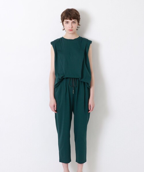 LOVELESS（ラブレス）の「カットコンビジャンプスーツ（つなぎ/オールインワン・レディース・ブラック/グリーン系その他3/グリーン系その他7・36）」の7枚目の写真