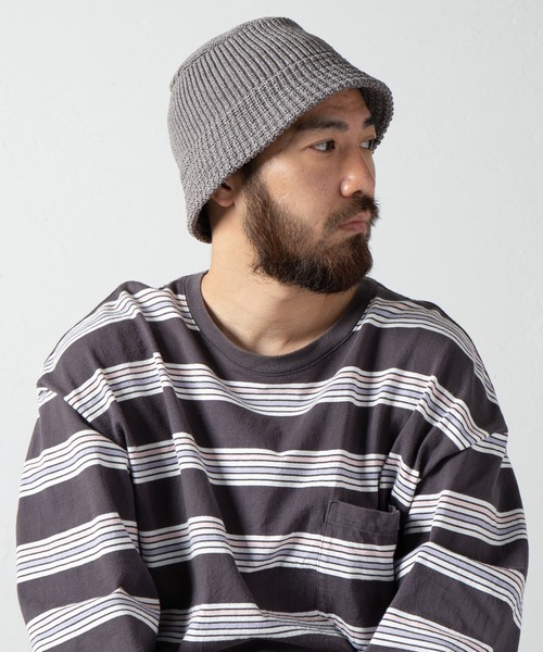 RACAL（ラカル）の「Paper Blend Knit Bucket Hat / ペーパーブレンドニットバケットハット（ニットキャップ/ビーニー・メンズ・オフホワイト/ブラック/ラベンダー/グレー/ベージュ・FREE）」の5枚目の写真