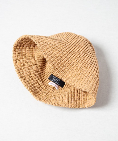 RACAL（ラカル）の「Paper Blend Knit Bucket Hat / ペーパーブレンドニットバケットハット（ニットキャップ/ビーニー・メンズ・オフホワイト/ブラック/ラベンダー/グレー/ベージュ・FREE）」の6枚目の写真