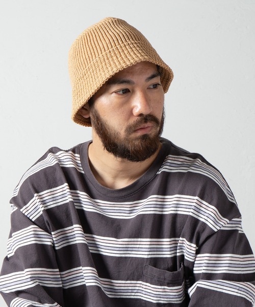 RACAL（ラカル）の「Paper Blend Knit Bucket Hat / ペーパーブレンドニットバケットハット（ニットキャップ/ビーニー・メンズ・オフホワイト/ブラック/ラベンダー/グレー/ベージュ・FREE）」の7枚目の写真
