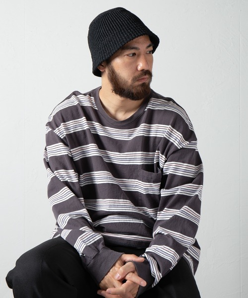 RACAL（ラカル）の「Paper Blend Knit Bucket Hat / ペーパーブレンドニットバケットハット（ニットキャップ/ビーニー・メンズ・オフホワイト/ブラック/ラベンダー/グレー/ベージュ・FREE）」の11枚目の写真