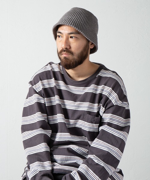 RACAL（ラカル）の「Paper Blend Knit Bucket Hat / ペーパーブレンドニットバケットハット（ニットキャップ/ビーニー・メンズ・オフホワイト/ブラック/ラベンダー/グレー/ベージュ・FREE）」の18枚目の写真