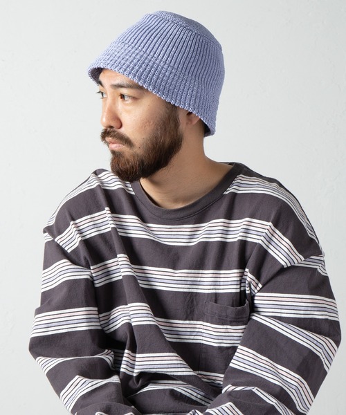 RACAL（ラカル）の「Paper Blend Knit Bucket Hat / ペーパーブレンドニットバケットハット（ニットキャップ/ビーニー・メンズ・オフホワイト/ブラック/ラベンダー/グレー/ベージュ・FREE）」の17枚目の写真