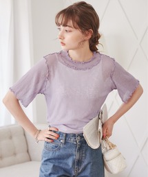 ANGIE | 【2022年新色追加】ハイネックメローシアートップス（半袖）(Tシャツ/カットソー)